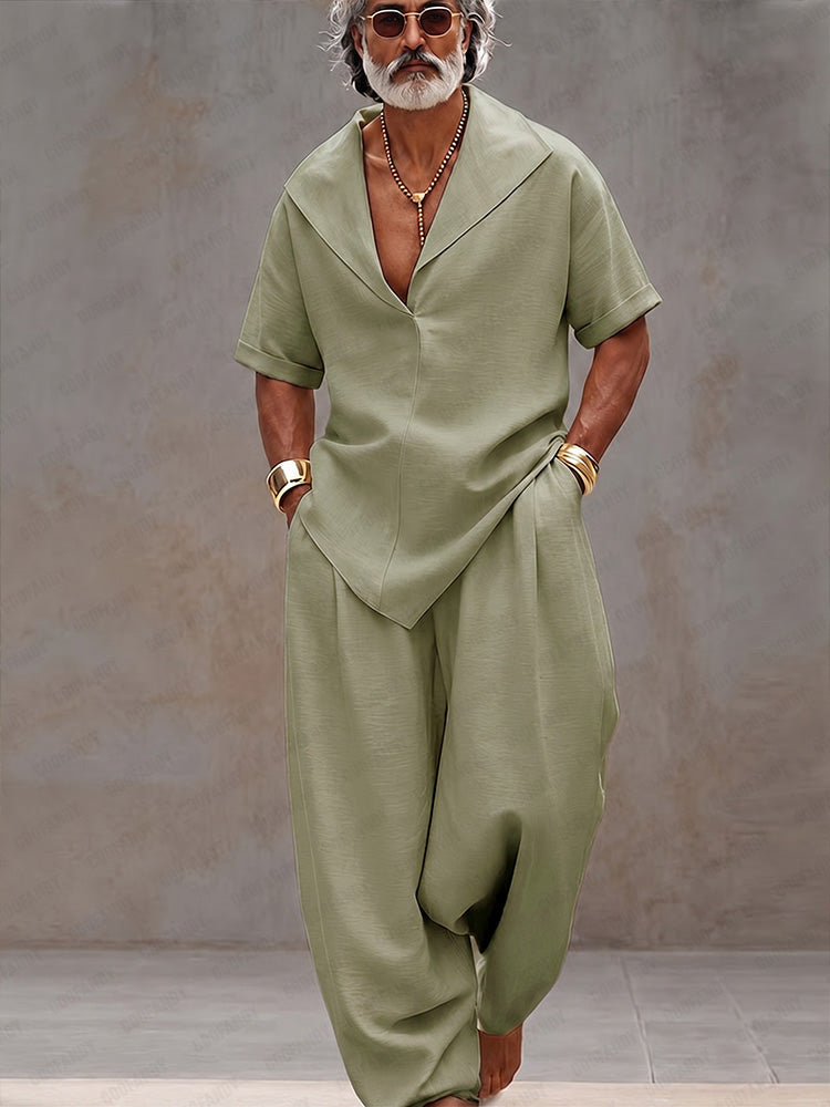 Casual Minimalist Loose Fit Matching Set