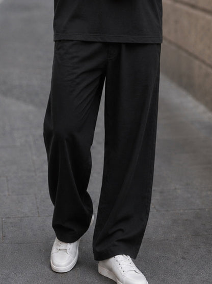 Casual Loose Color Block T-shirt Pants Set