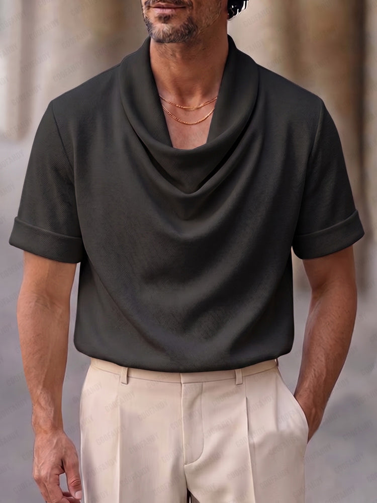 Effortless Stylish Cowl Neck T-Shirt