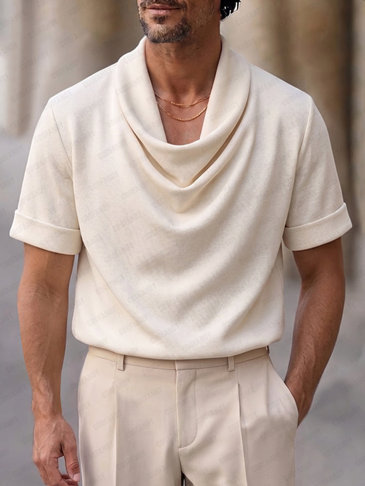 Effortless Stylish Cowl Neck T-Shirt