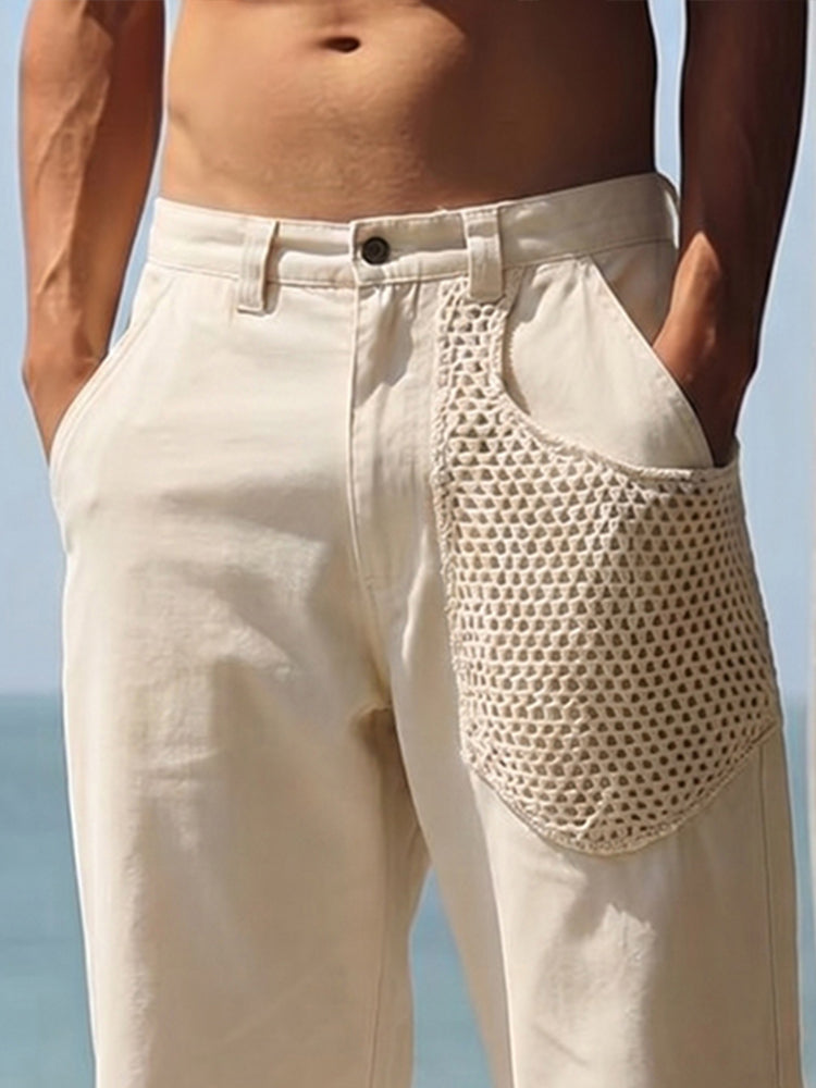 Casual Resort Cotton Relaxed Fit Pants