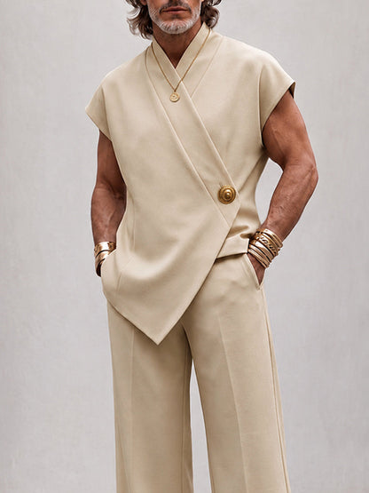 Effortless Luxe Sleeveless Top Pants Set