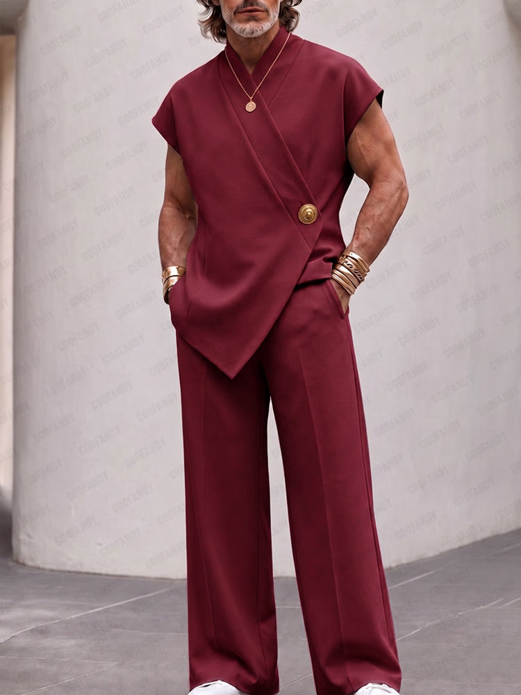 Effortless Luxe Sleeveless Top Pants Set