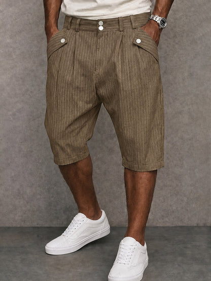 Smart Casual Summer Pinstripe Shorts