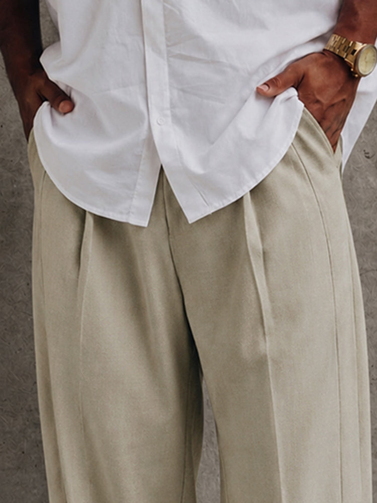 Modern Smart Casual Pleated Harem Pants