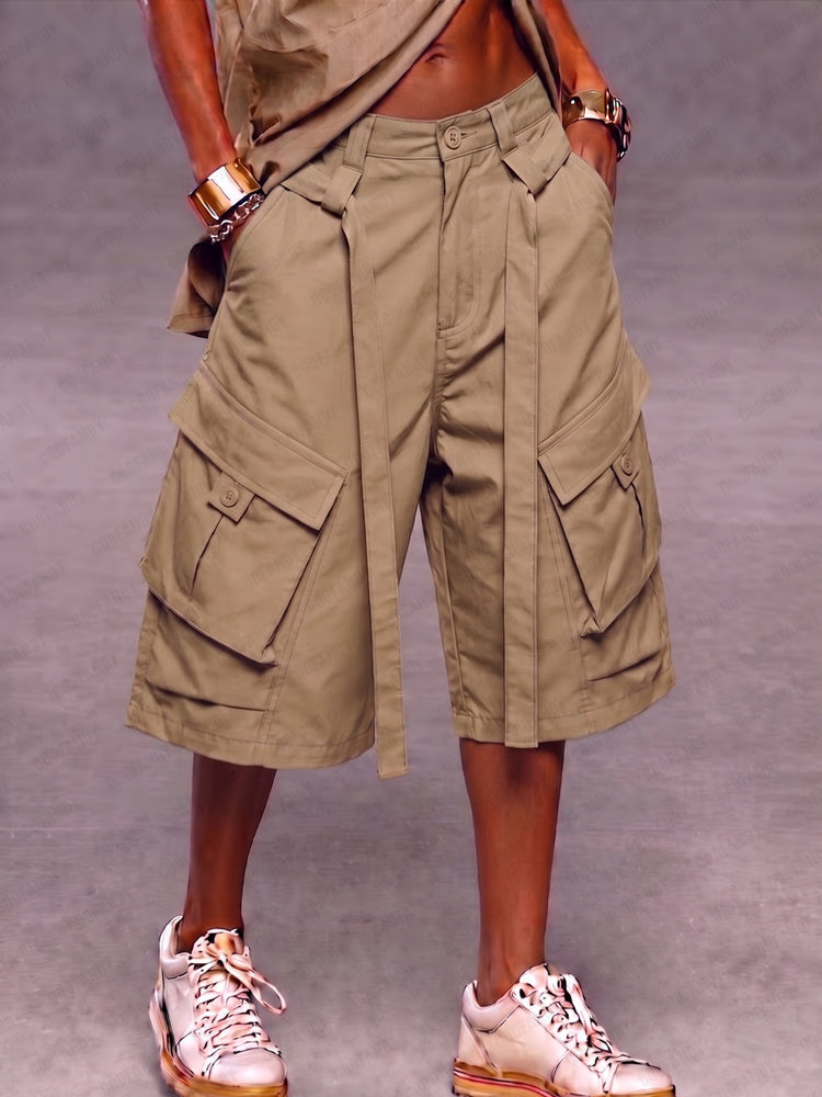 Utility Multi-Pocket Techwear Cargo Shorts