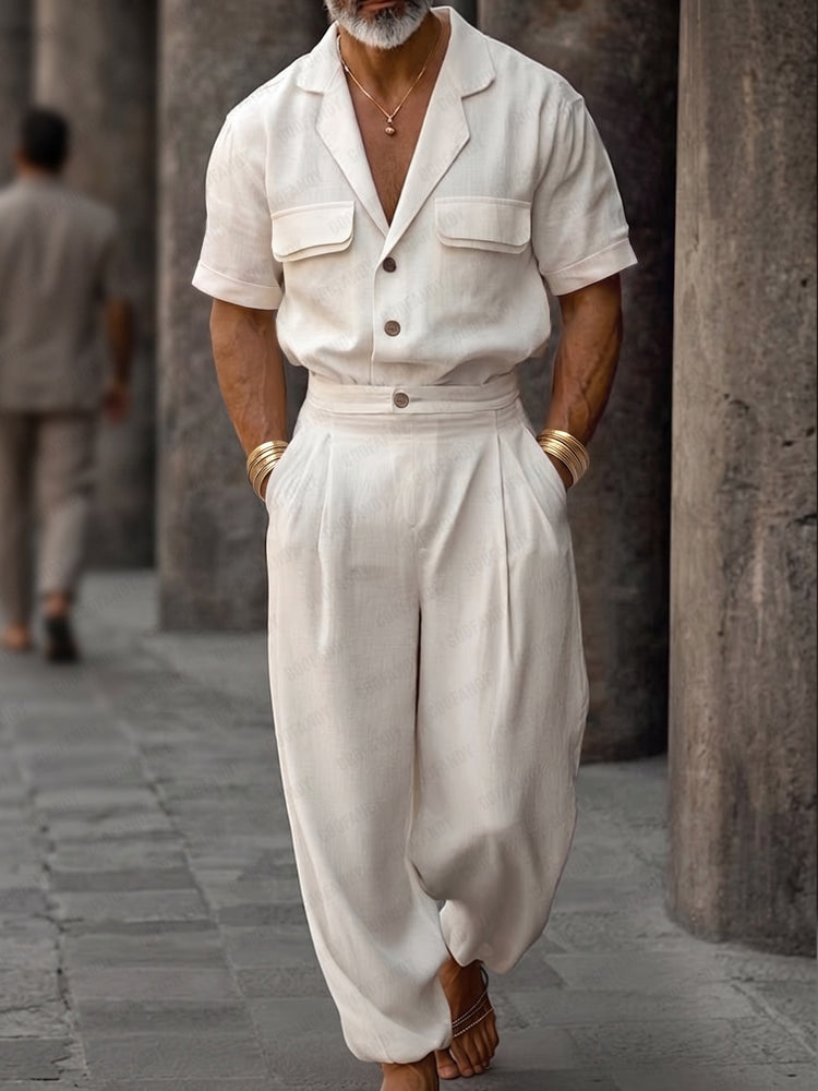 Minimalist Premium Cotton Shirt Joggers Set