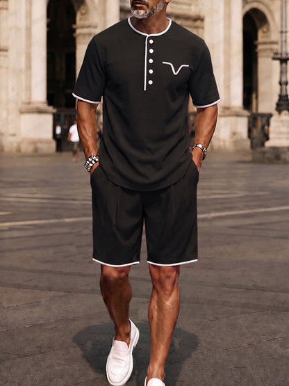 Summer Essential Contrast Trim Matching Set