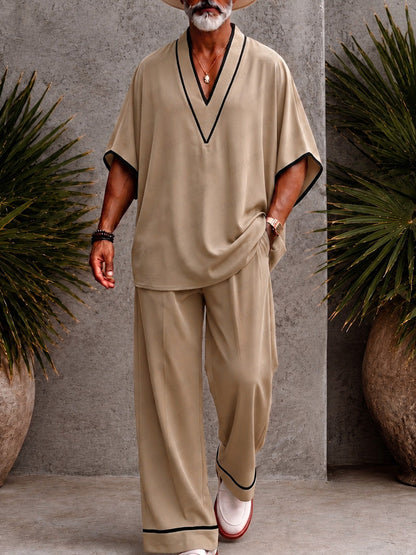 Ultra Soft Loose Batwing Sleeves Two Piece Set