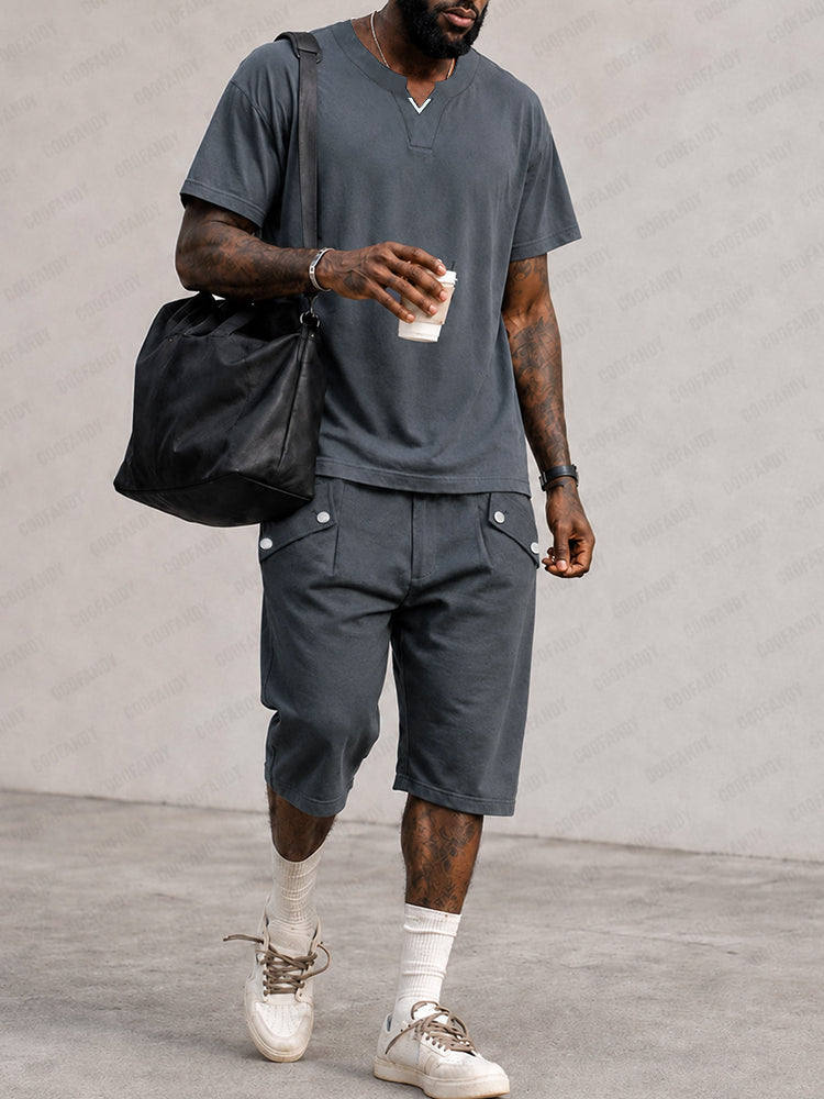 Effortless Sporty T-Shirt and Shorts Set