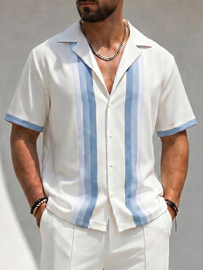 Resort Loose Fit Gradient Stripes Matching Sets