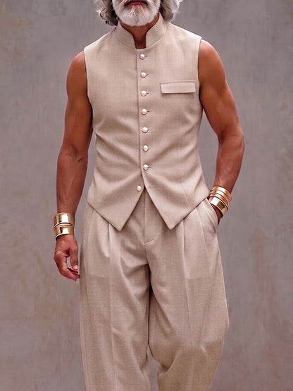 Smart Casual Suit Vest and Pants Set