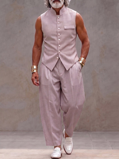 Smart Casual Suit Vest and Pants Set