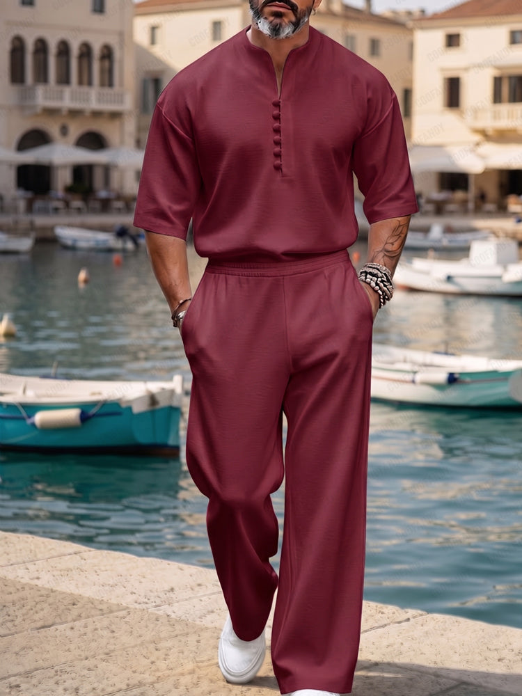 Clean-Cut Urban Leisure Matching Set
