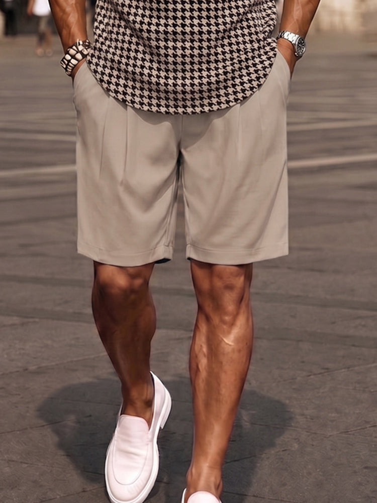 Stylish Houndstooth Check Print Matching Set