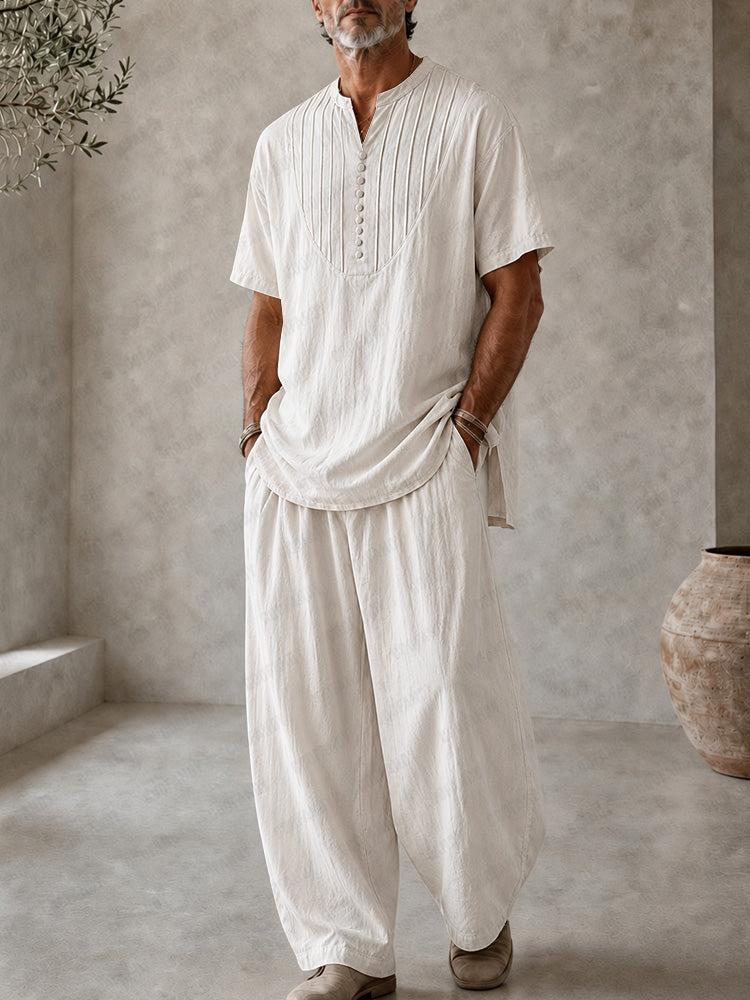 Casual Relaxed Fit 100% Cotton Matching Set