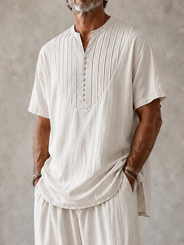Casual Relaxed Fit 100% Cotton Matching Set