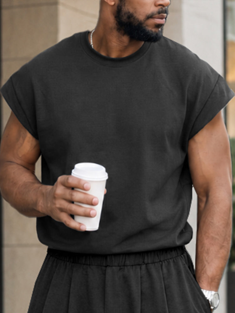 Minimalist Casual Loose Tank Top Pants Set