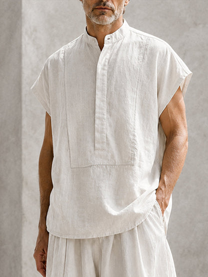 Effortless 100% Cotton Tank Top Baggy Pants Set