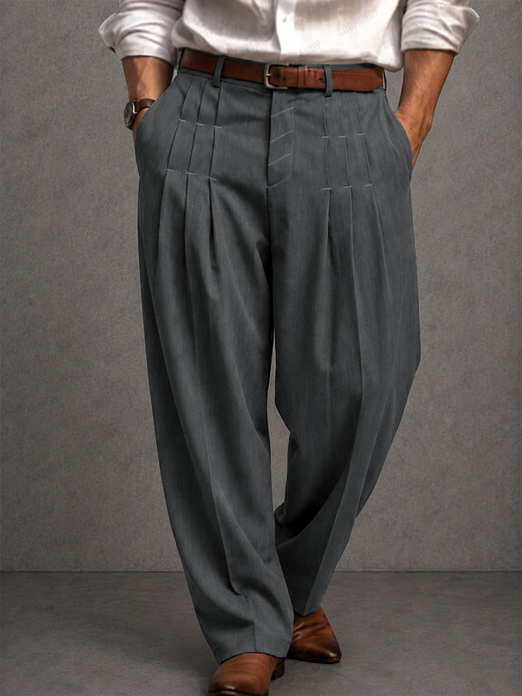 Smart Casual Designer Pleated Pants