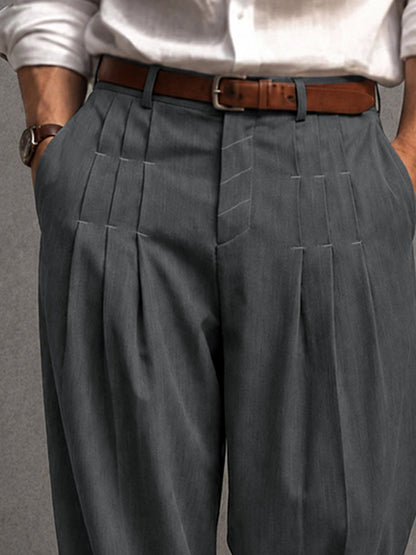 Smart Casual Designer Pleated Pants