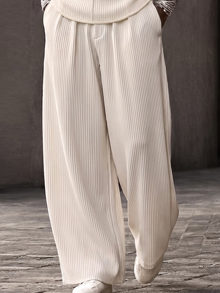 Muscle Fit Sleeveless Turtleneck Top Pants Set