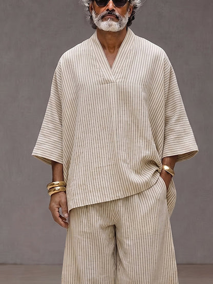 Relaxed Modern Fit Pinstripe Matching Set