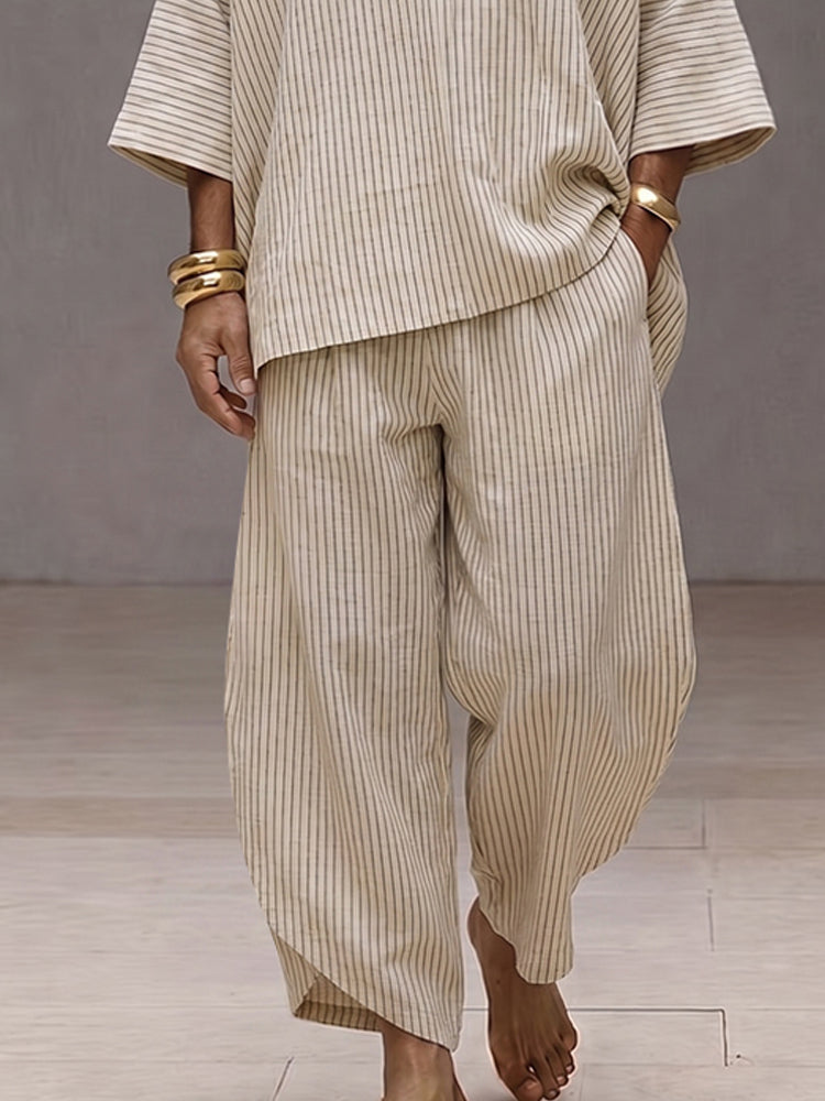 Relaxed Modern Fit Pinstripe Matching Set