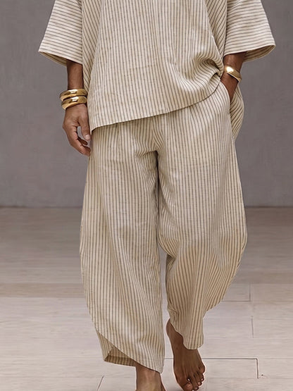 Relaxed Modern Fit Pinstripe Matching Set