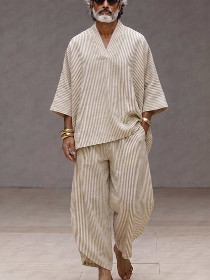 Relaxed Modern Fit Pinstripe Matching Set