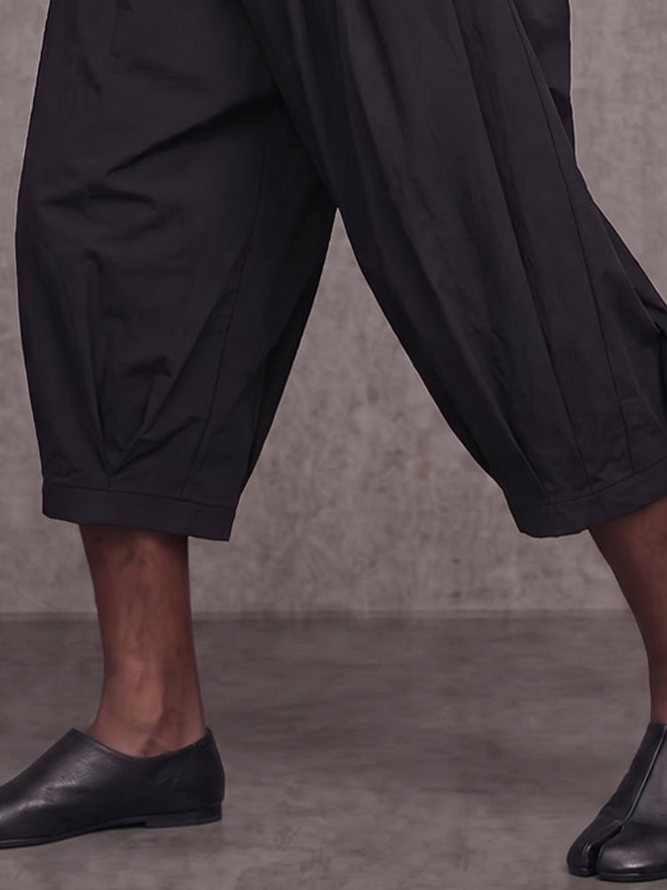 Summer Casual Pleated Lantern Shorts