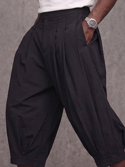 Summer Casual Pleated Lantern Shorts