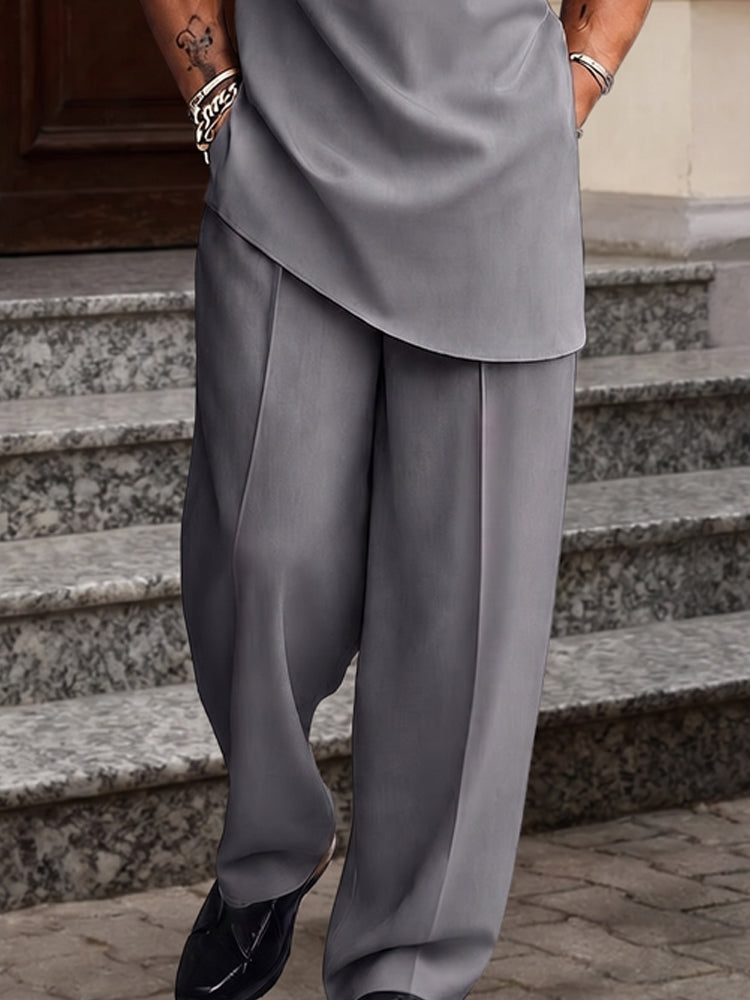 Urban Essential Chest Detail Longline Top Pants Set