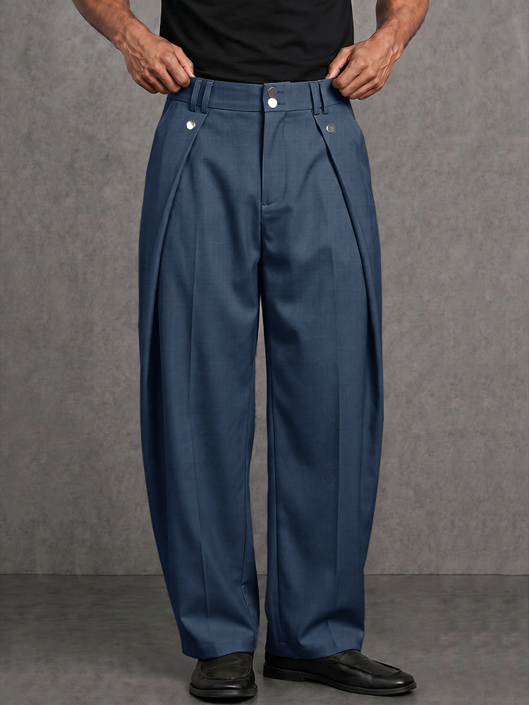 Smart Casual Pleated Wide-leg Pants