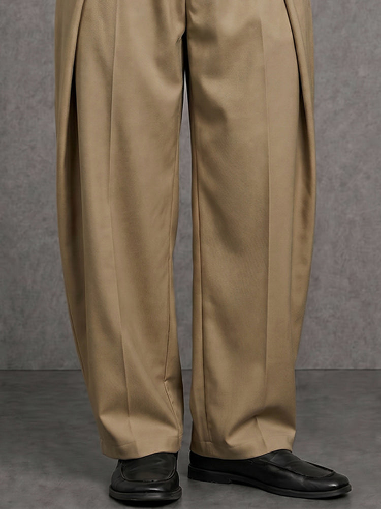 Smart Casual Pleated Wide-leg Pants