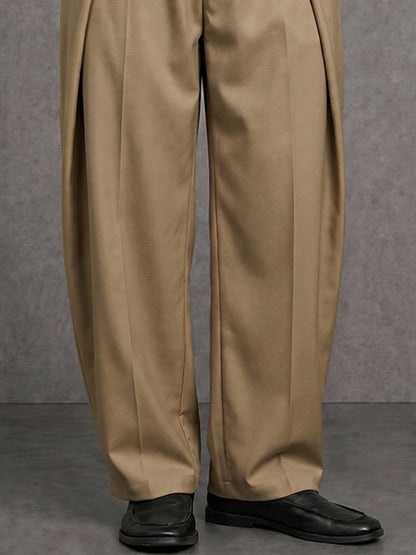 Smart Casual Pleated Wide-leg Pants