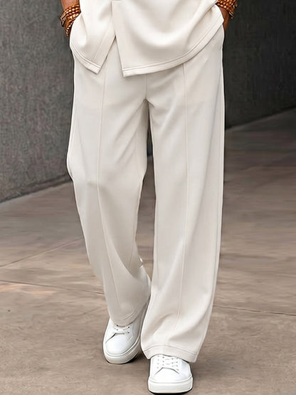 Urban Leisure Slit Hem Polo Shirt and Pants Set