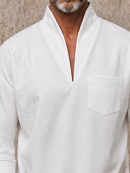 Minimalism Quiet Luxury Stand Collar Shirt