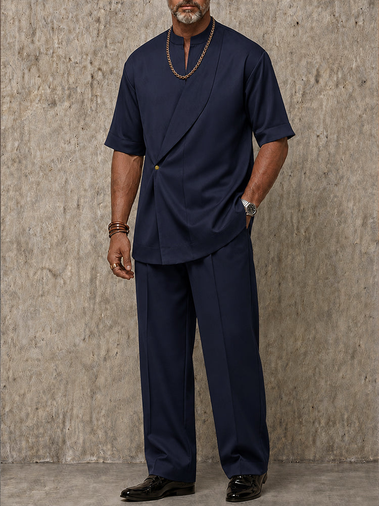 Modern Commuter Pullover Shirt Pants Set