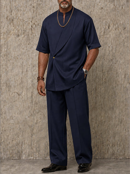 Modern Commuter Pullover Shirt Pants Set