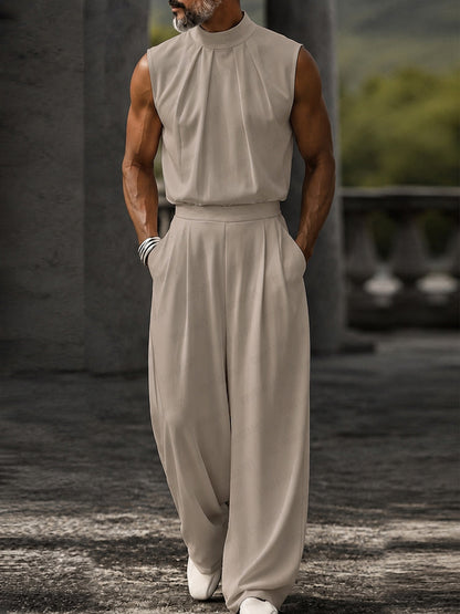 Urban Casual High-Stretch Sleeveless 2-Piece Set