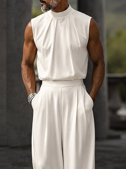 Urban Casual High-Stretch Sleeveless 2-Piece Set