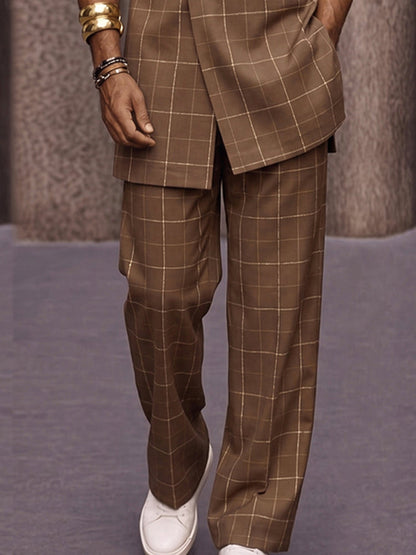 Retro Fashion Luxury Plaid Matching Set