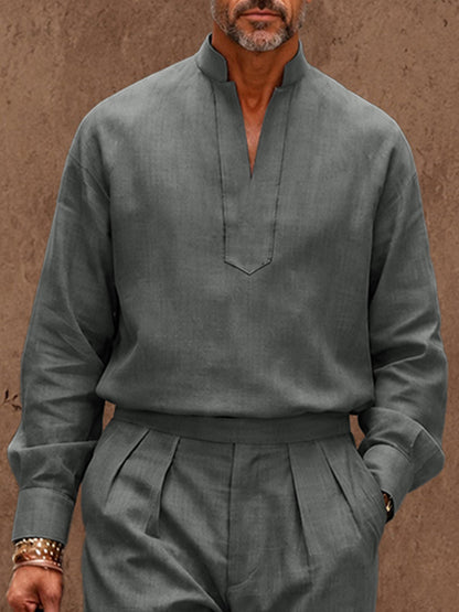 Minimalist Luxury Mandarin Collar Matching Set