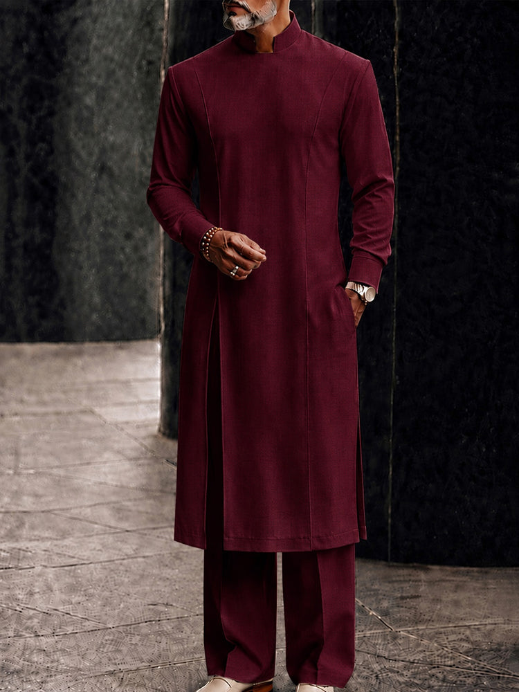 Versatile Pocketed Longline Top Pants Set