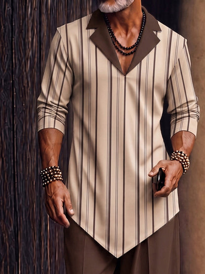 Chic Modernist Contrast Print 2-Piece Set