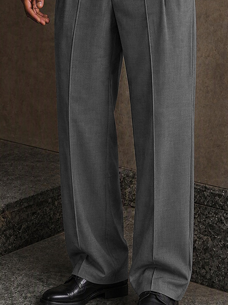 Elevated Casual Pleated Detail Suit Pants