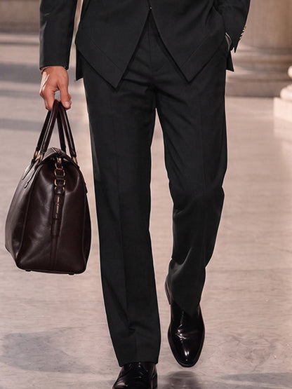 Refined Mandarin Collar Blazer Pants Set