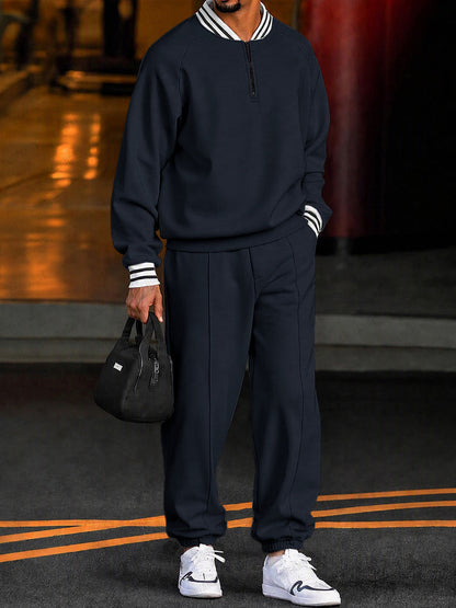 Urban Athleisure Contrast Stripe Sweatsuit Set