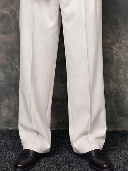Smart Casual Wide Leg Pants with with Double Button Detail